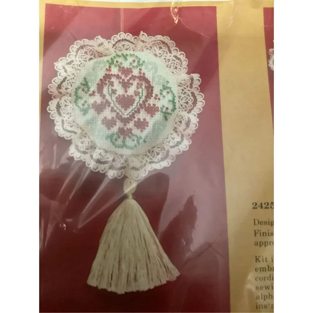 Vintage Holiday Hearts Cross Stitch Kit